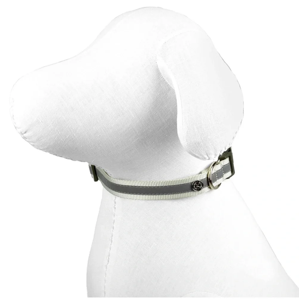 Martha Stewart Adjustable Nylon Collar Dog Color Bowtie Tan Size 16/M